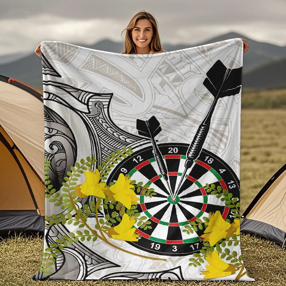 Maori tribe dardo modello bersaglio Coperta Divano letto Viaggio Campeggio Soggiorno Ufficio Coperta condizionata per regali per tutte le stagioni