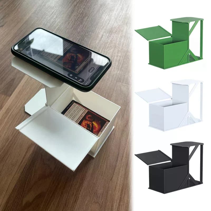 Gathering Card Scanner Stand Phone Holder Box Cards Plastic Organizer Easy Scanning Price Checking Universal No Fall Stable