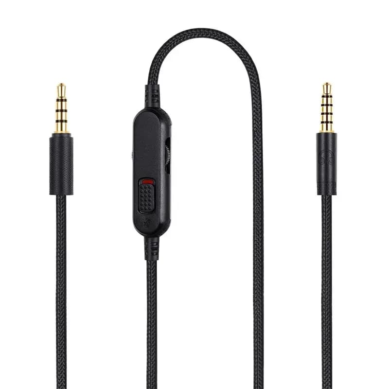 Detachable Gaming Headset Cable Replacement Wire With Inline Mute Switch And Volume Control For Logitech G Pro/G433/G233 Models