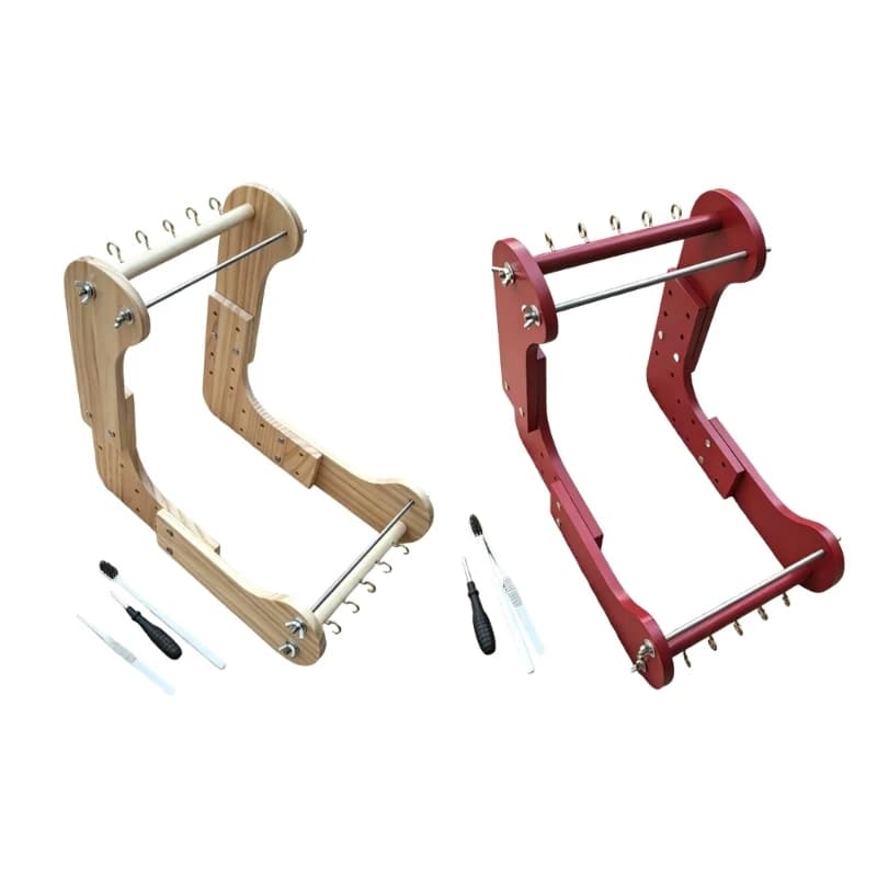 Tabletop Bead Loom Adjustable Wooden Frame for Jewelry Craft Projects, Bracelet Weaving and Bead Work, Loom Body E0BF