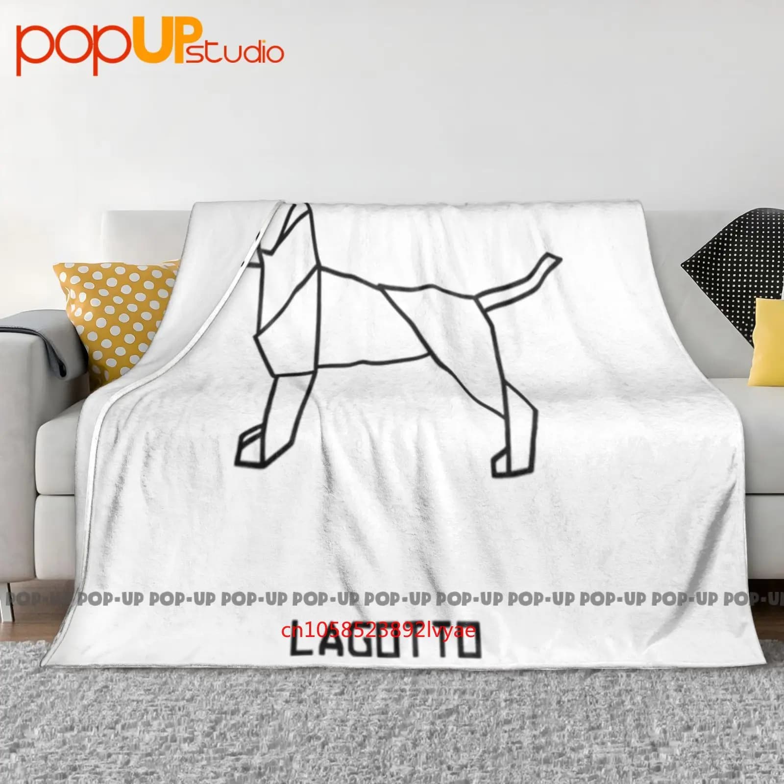 Origami Dog Lagotto Romagna Coperta ultra morbida trapunta invernale Copridivano Copriletto