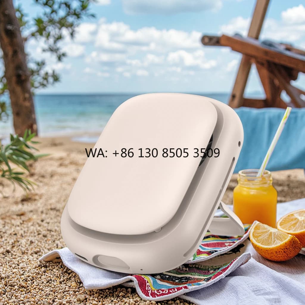 Ventilatore Portatile Mini da Cintura e Collana 2-in-1, Ventilatore Personale da Camicia, Senza Mani, Alimentato USB, per Auto, Esterni, Hotel, Camper