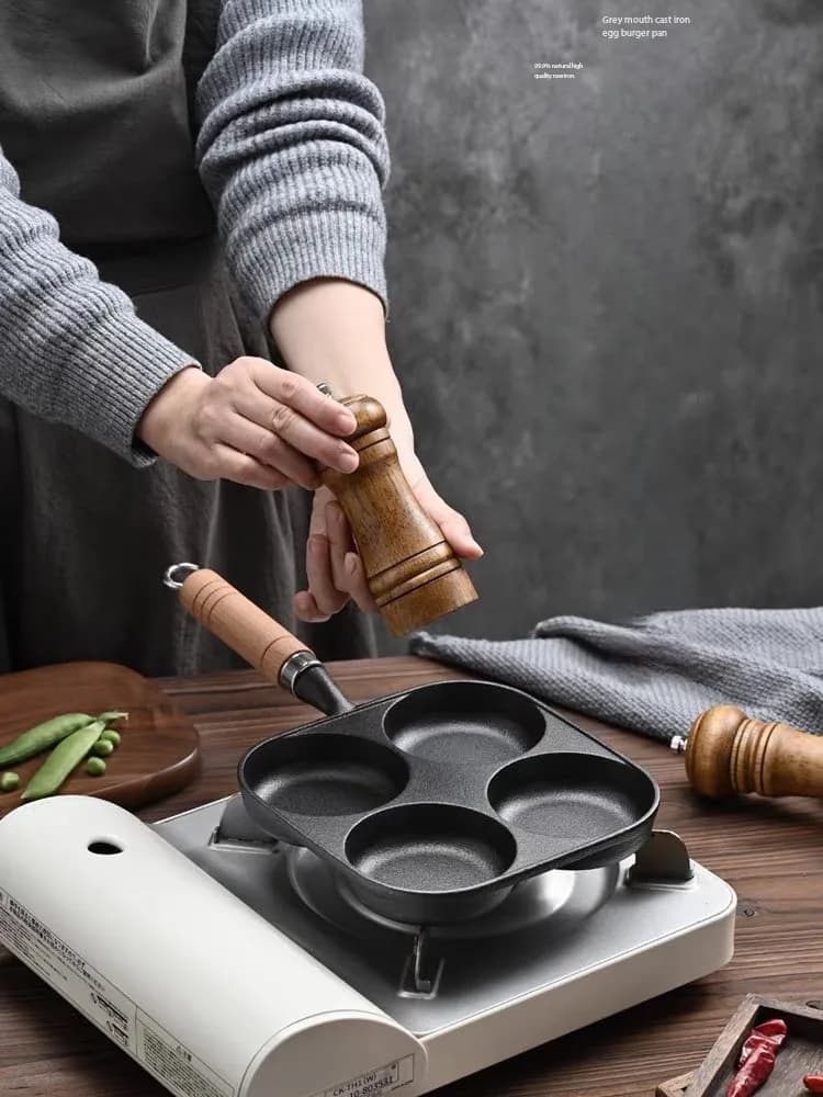 Padella per Uova, Macchina per Egg Burger, Stampo per Uova e Burger, Padella Antiaderente a Fondo Piatto per Pancake Piccoli