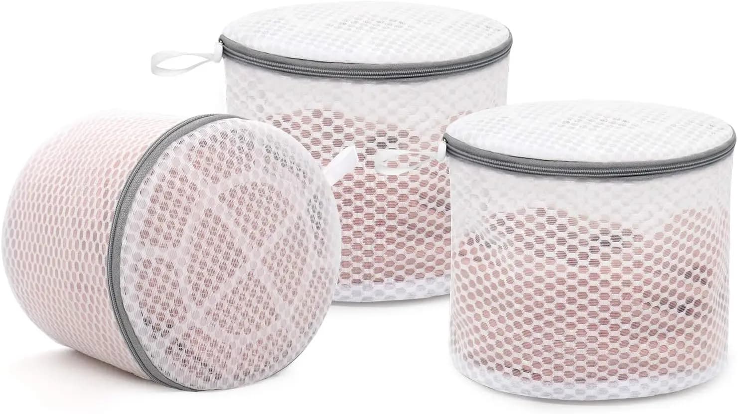 Set of 3 Nido d'Ape bags for Bucato Delicato, Lingerie and Linen Intima, 7x7x6 Pollici