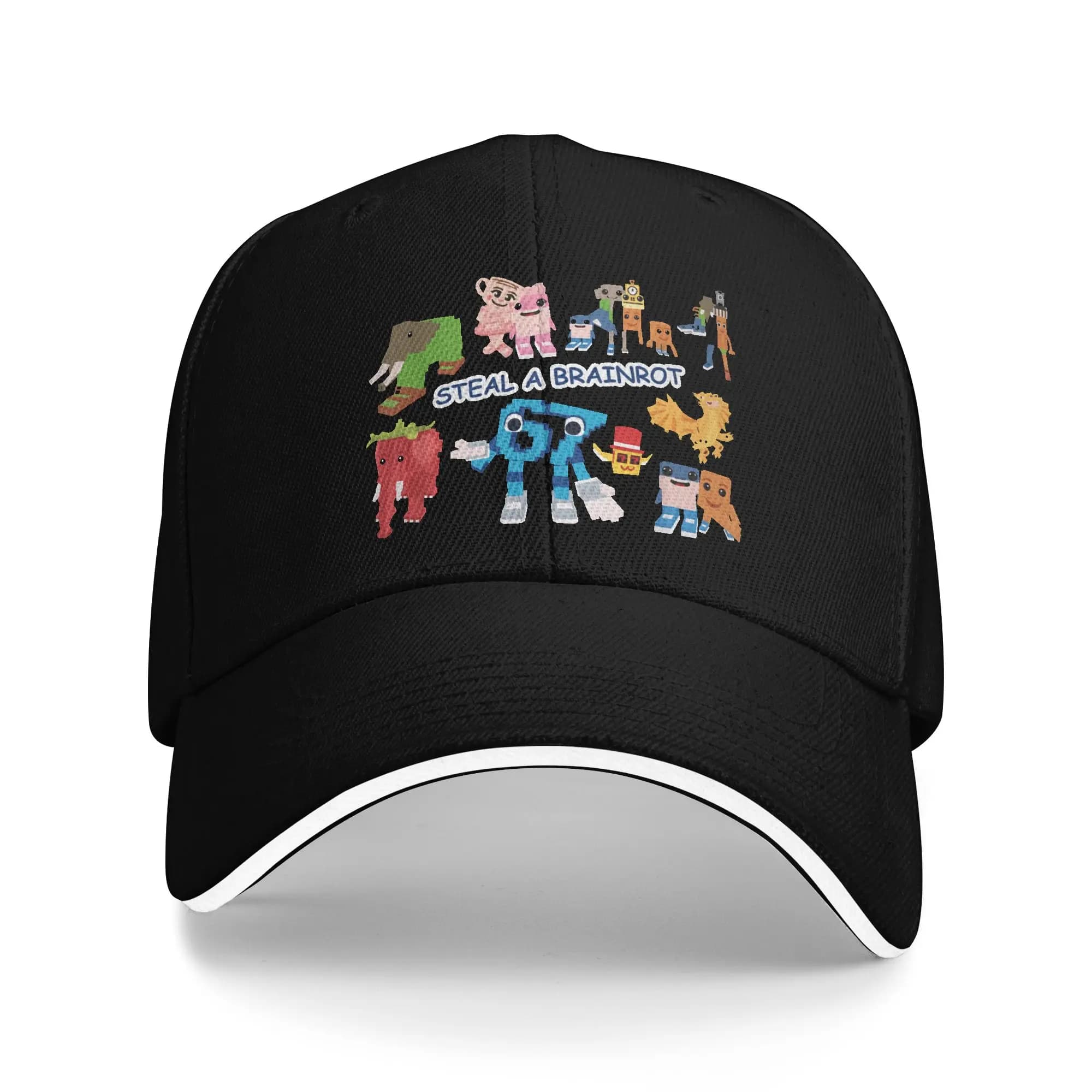 Bruh Steal a brainrot 67 Six Seven Baseball Caps Fashion Funny Brainrot Meme Sandwich Hats Unisex Adjustable Caps Hat Outdoor