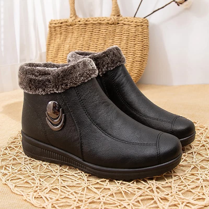 Stivali invernali da donna impermeabili Mulo Zoccoli Caldi stivali di pelliccia unisex Pantofole da camera da casa Tendenza Scarpe da pavimento per interni Donna piatta Zapatos