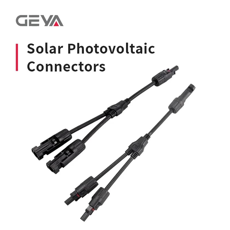 1Pair 2Y Solar Photovoltaic Connectors Panel Adaptor Cable Wire 1000V DC T&Y shaped Parallel Waterproof Dustproof Wire Plug Tool