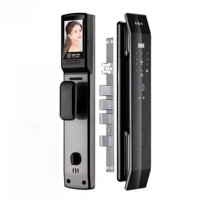 Serratura intelligente per porta con riconoscimento facciale 3D, serratura intelligente automatica con fotocamera, sicurezza biometrica intelligente