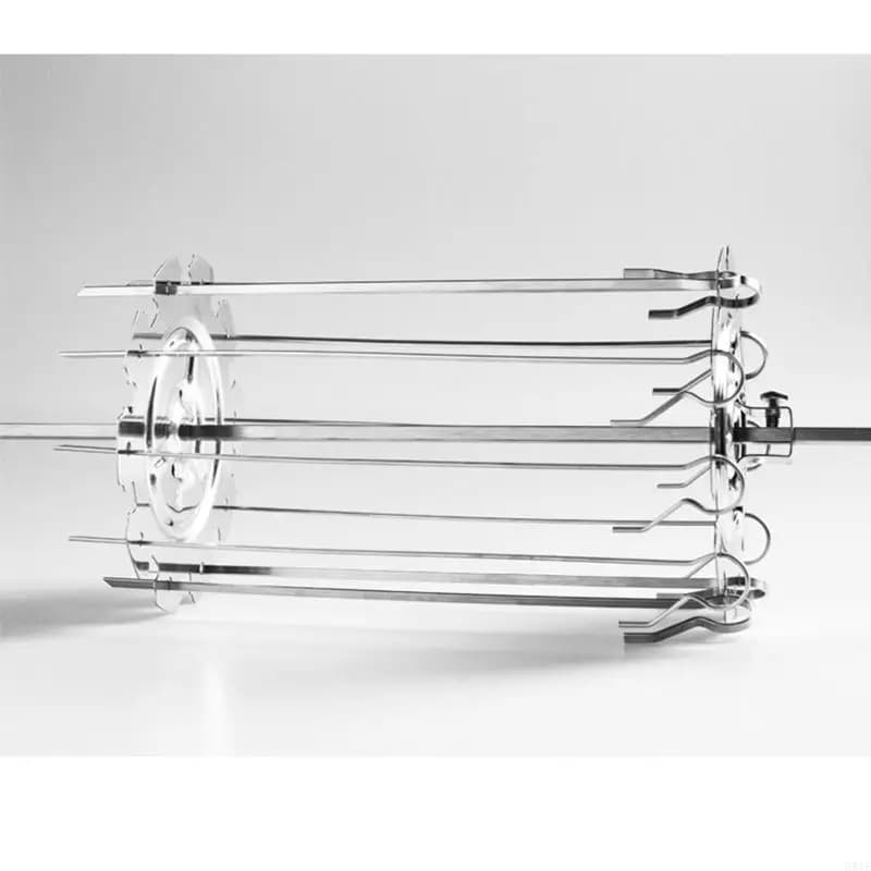 581E 304 Stainless Steel Rotating Grill Spiedini BBQ Grill Gabbia Barbecue Frying Grill