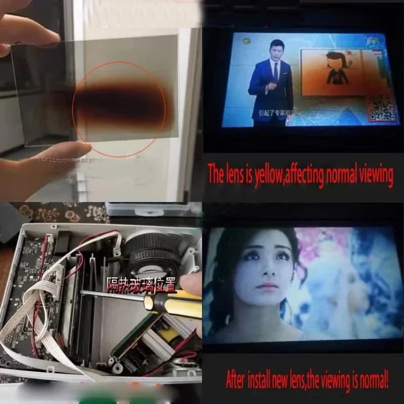 Vetro polarizzatore 108x64,5x0,65mm resistente al calore per proiettore Wanbo TT, ricambio per riparazione schermo giallo LCD