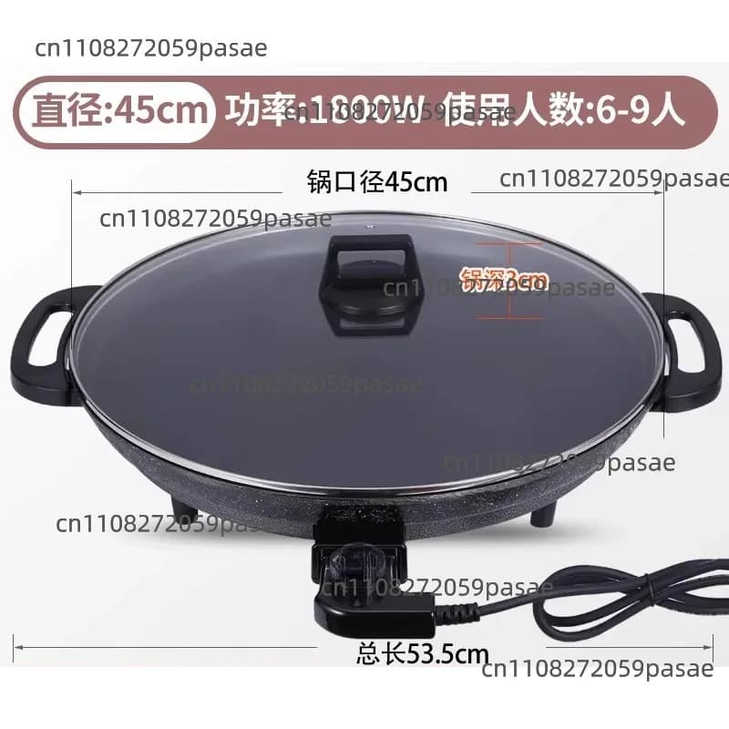 Piastra Elettrica Grande, Piastra Elettrica Monofacciale per Pancake, Padella Commerciale Multifunzione, Piastra Elettrica Riscaldante