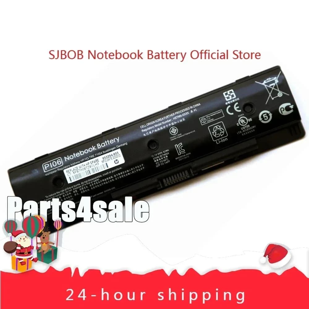 Batteria PI06 da 62 Wh per HP Pavilion ENVY 14 15 17 HSTNN-DB4N 710416-001 Batteria per laptop