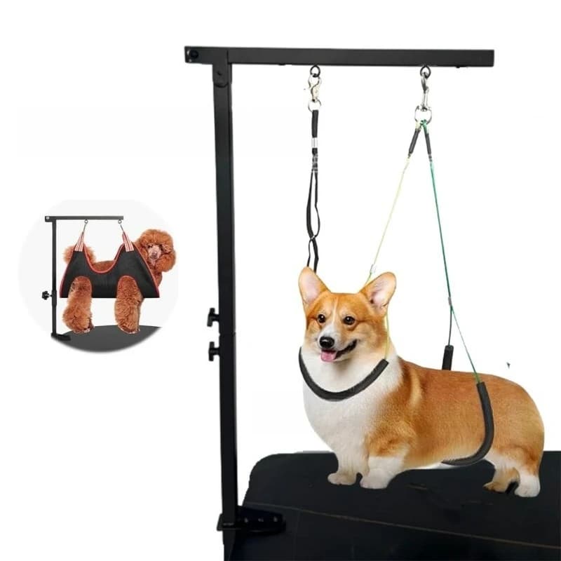 Telescopic Foldable Pet Grooming Arm Support Frame Dog Grooming Table Hanging Restraint Sling Holder