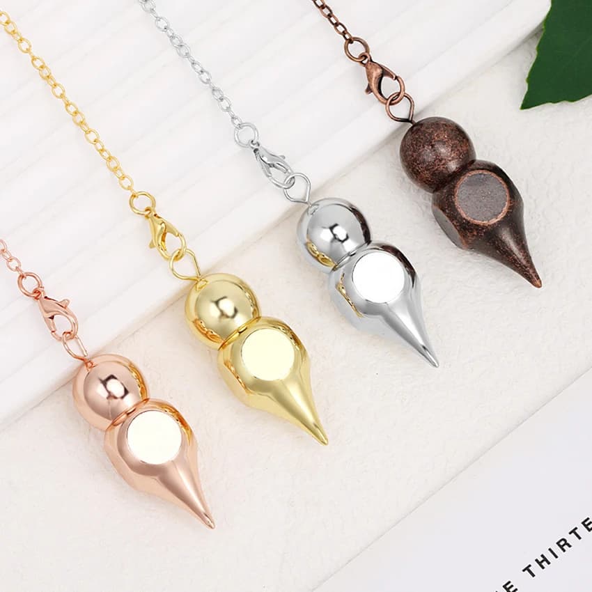 Ottone Rame Metallo Pendulums Dowsing Divinazione Bilanciamento Corpo Guarigione Chakra Reiki Spirituale Antico Pendenti Penduli