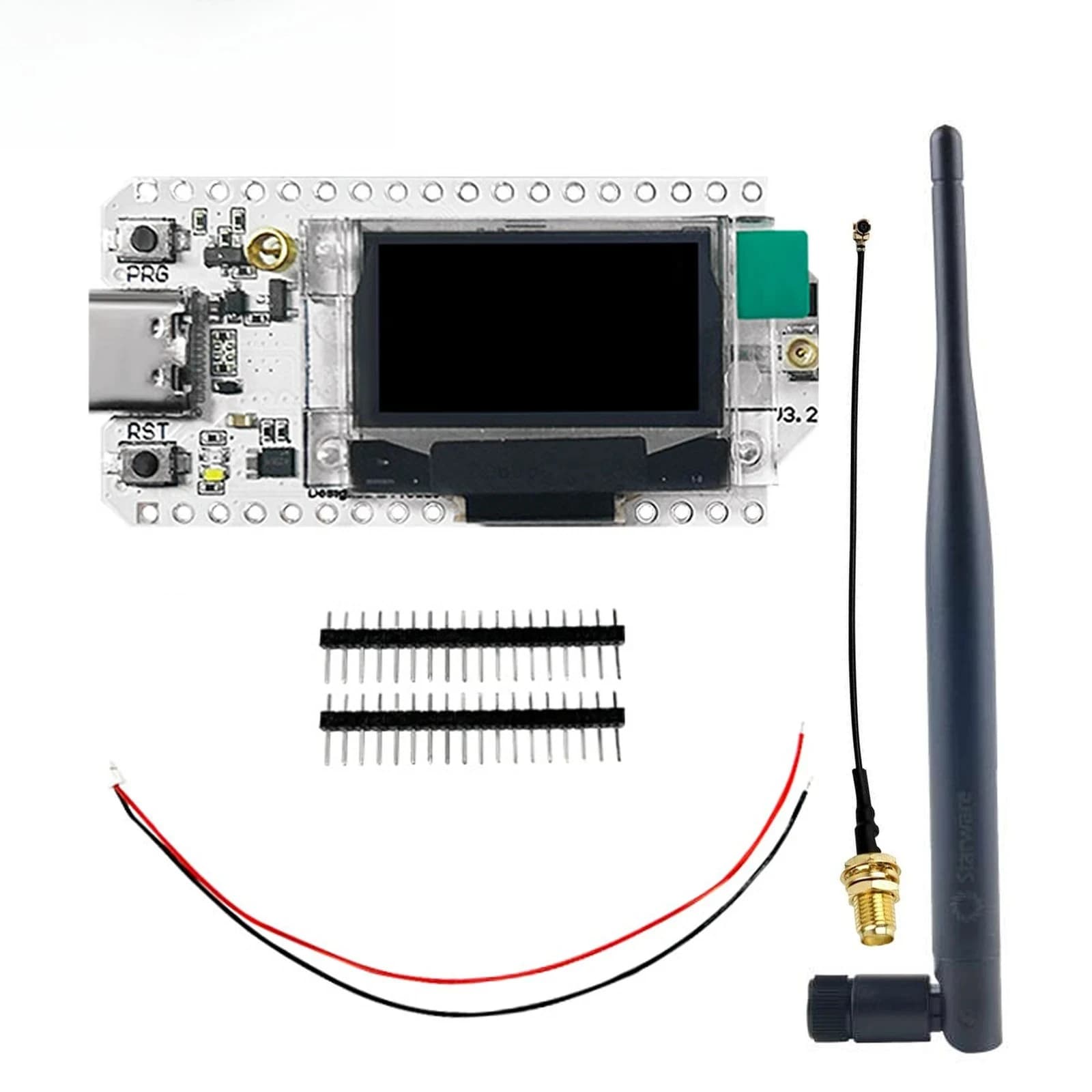 Scheda di sviluppo nodo Heltec LoRa32 V3 con antenna WiFi BLE 5DBi SX1262 ESP32-S3 per IoT/Meshtastic