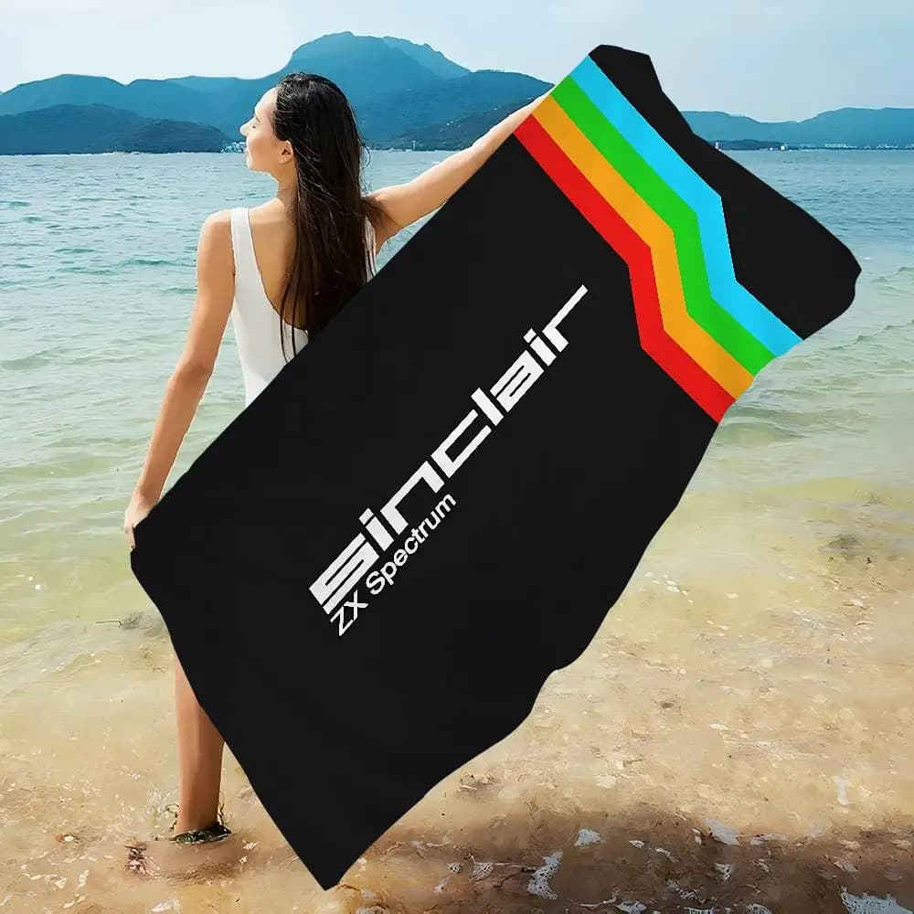 Retro Sinclair Zx Spectrum Anime Spiaggia Asciugamano da nuoto Morbido assorbente Panno per bambini Regali per bambini Viaggi Campeggio Palestra
