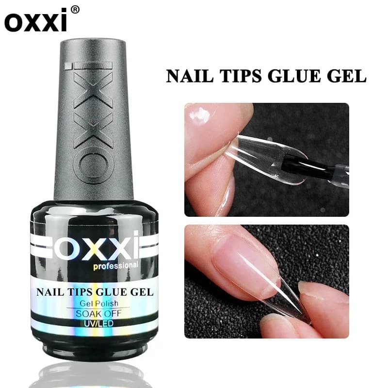OXXI Colla per unghie finte Smalto gel 15ml Unghie finte semipermanenti con colla Gellac Suggerimenti per manicure Smalto ibrido Gel UV LED Lacca