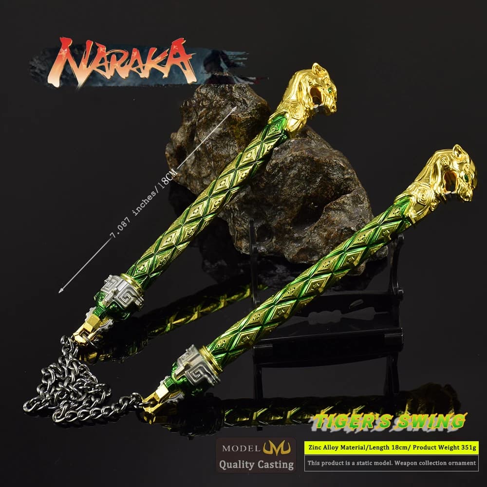 18 cm/7.08in Naraka Bladepoint Gioco Periferico Tigre Pendolo Nunchaku Cosplay Prop Lega Arma Modello Desktop Ornamento Ragazzo Giocattolo
