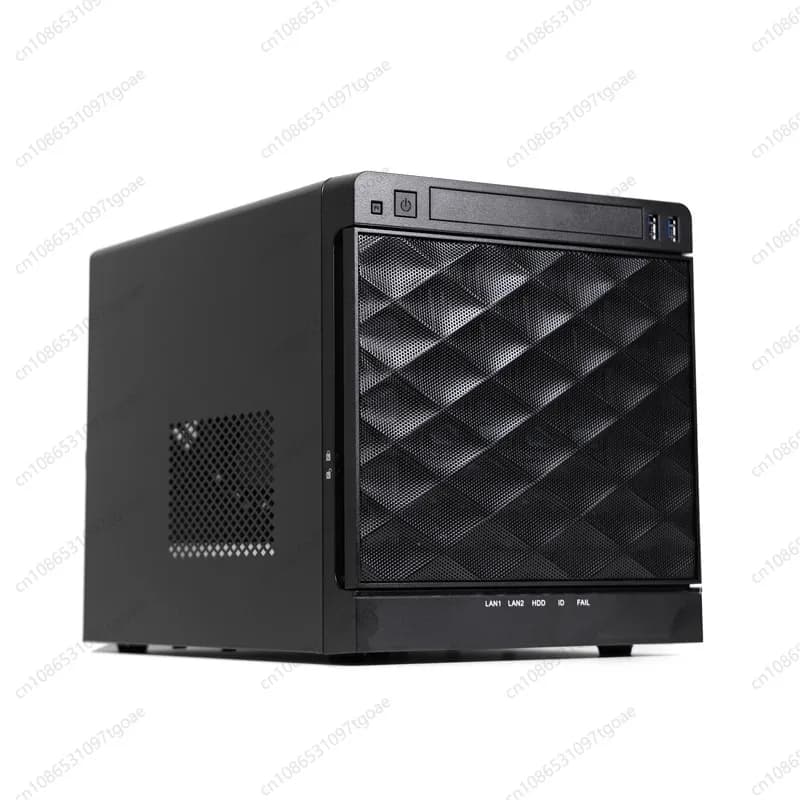 Mini ITX NAS Server Case Multi Hard Drive Bay Mesh Front Panel Home Data Storage Chassis