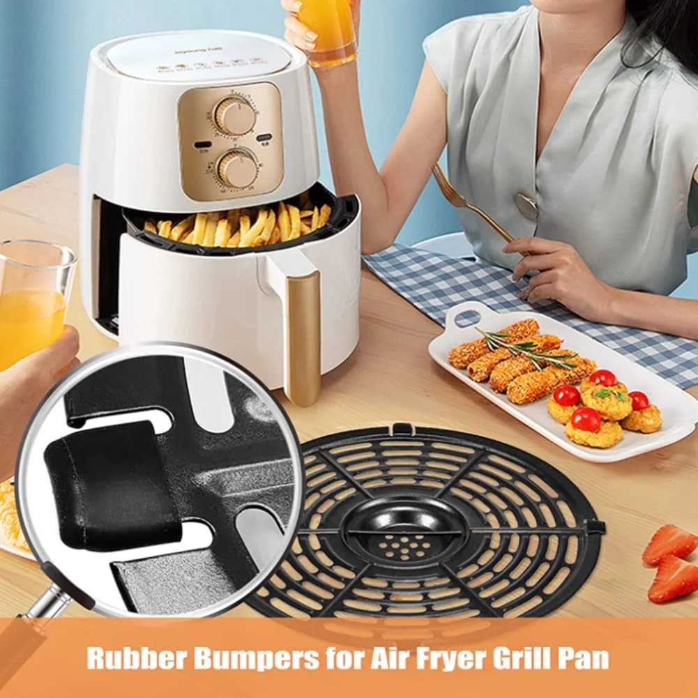 A38T-16Pcs Rubber Bumpers Replacement Parts For Airfryer Grill Pan Airfryer Pieces Non-Scratch Protective Covers Kitchen Cooking