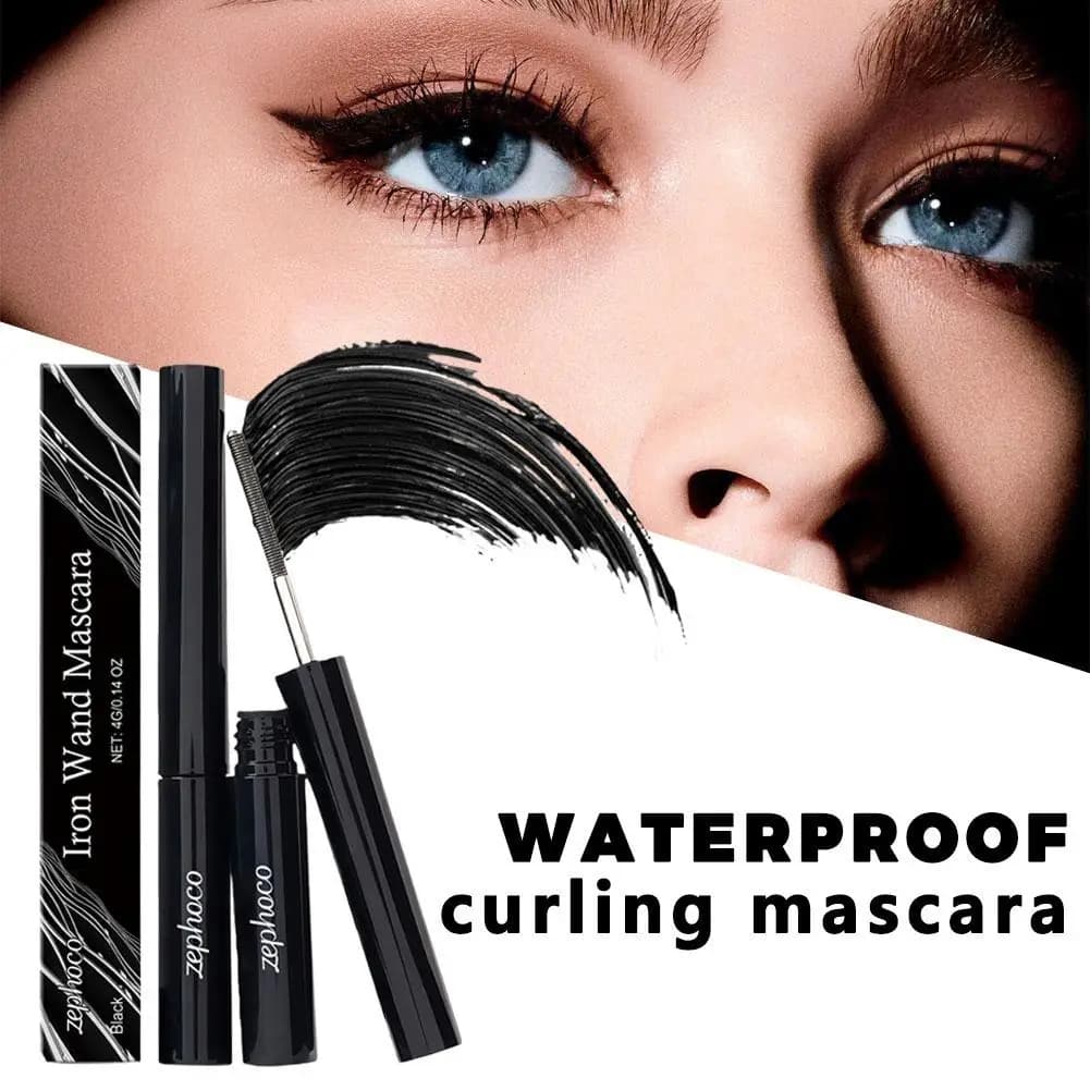 Black Mascara Zephoco Iron Wand - Waterproof, Moisturizing, Stretching and Defining 3D Eyelashes, Anti-slips for All Day Tenuta