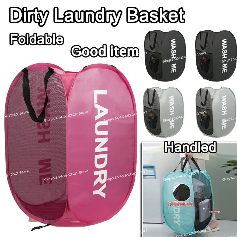 Oversize Foldable Wallet Basket, Breathable Container Bag for Bathroom and Home, Professional Organizer