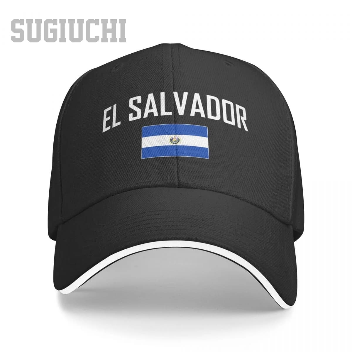 Unisex Sandwich EL SALVADOR Flag And Font Baseball Cap Men Women Hip Hop Caps Snapback Golf Hat Fishing