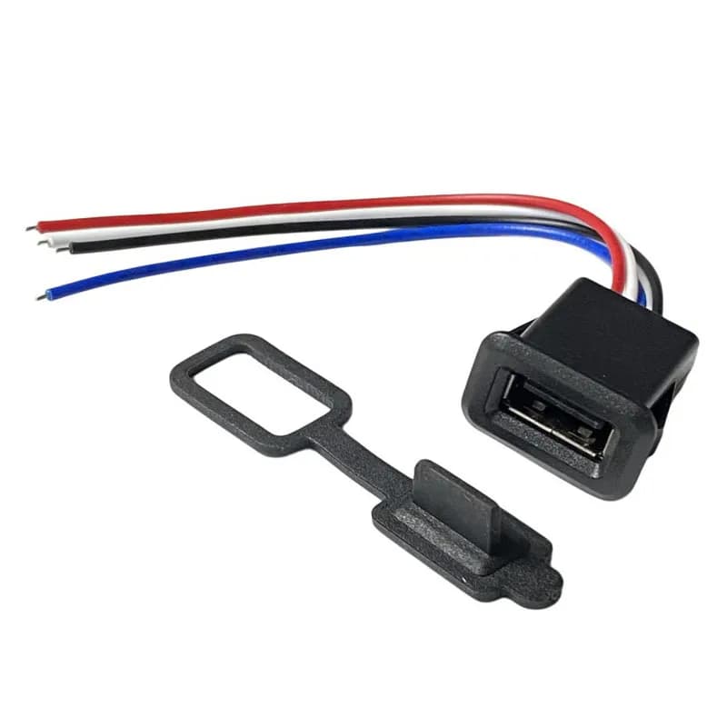 1~10 Pieces USB Connector 2.0 Female 2/4 Pin with Waterproof Hood, USB 2P 4P Charging Door, Data Interface, USB Charger socket