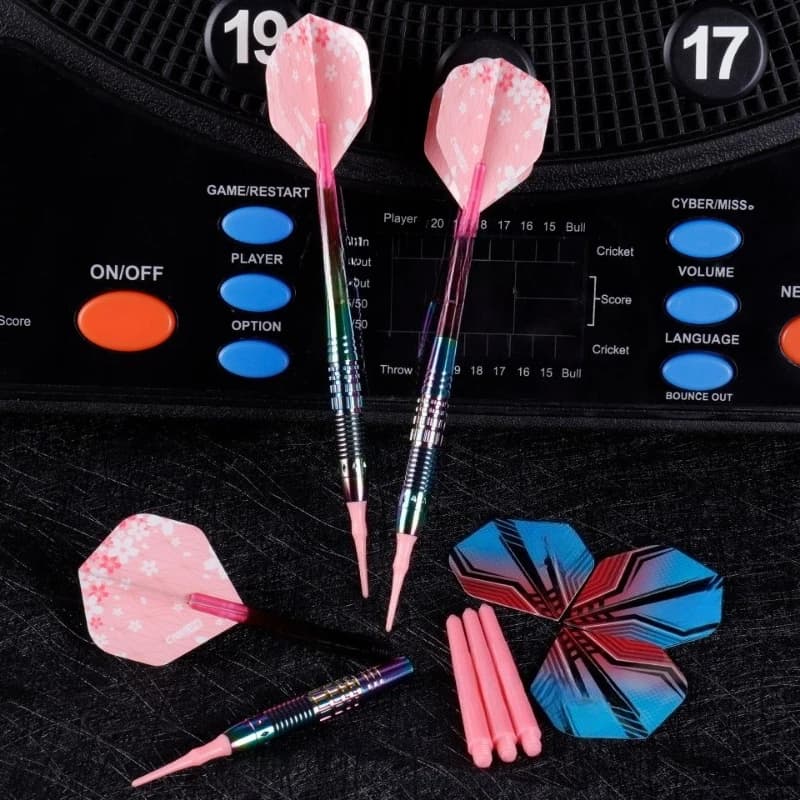 Freccette con punta morbida, set di freccette professionali con punta in plastica per giochi di freccette elettroniche da interno
