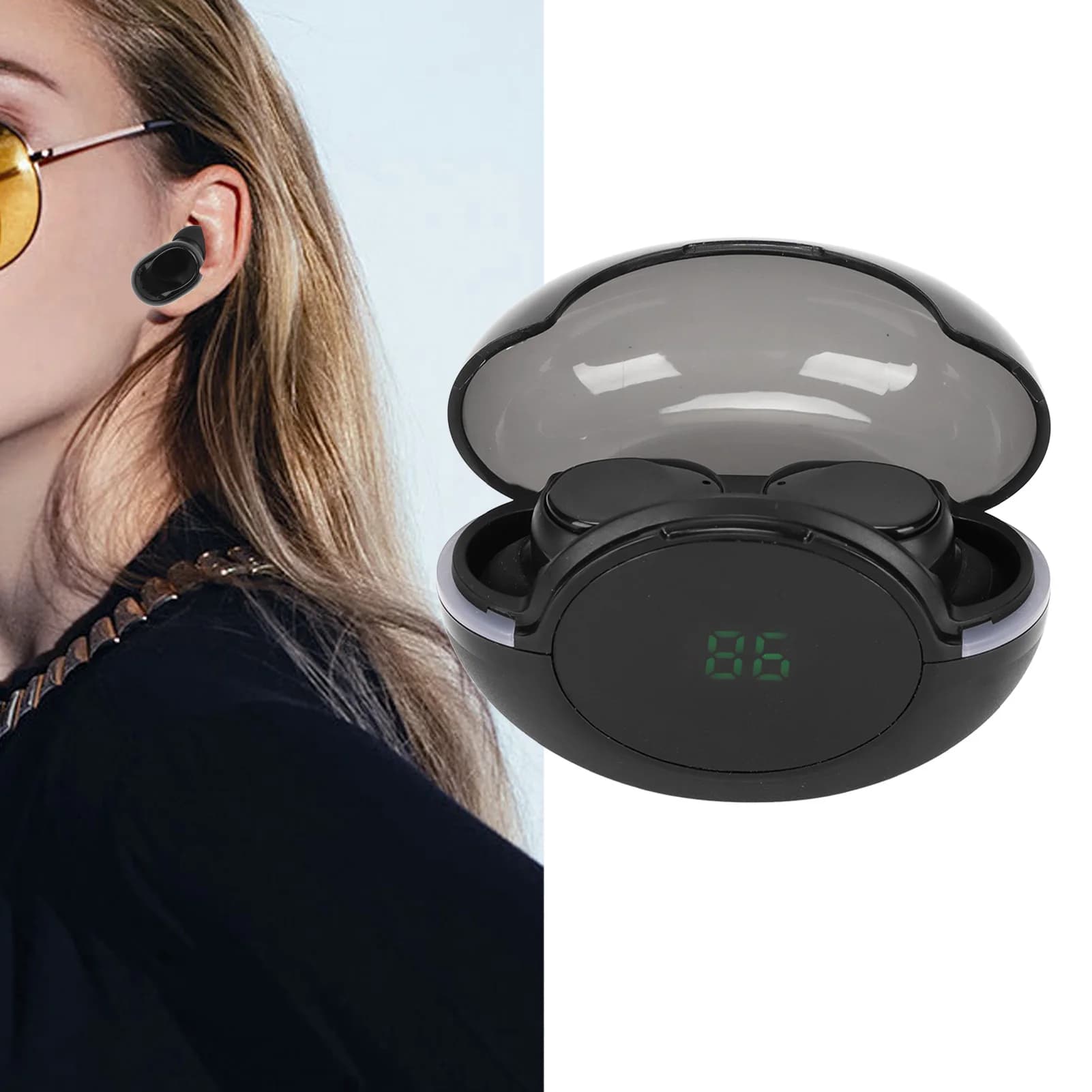 Auricolari HiFi Wireless per lo sport, connessione facile, stereo chiaro, IPX7, impermeabili, con bassi potenti, per allenamento e per la casa