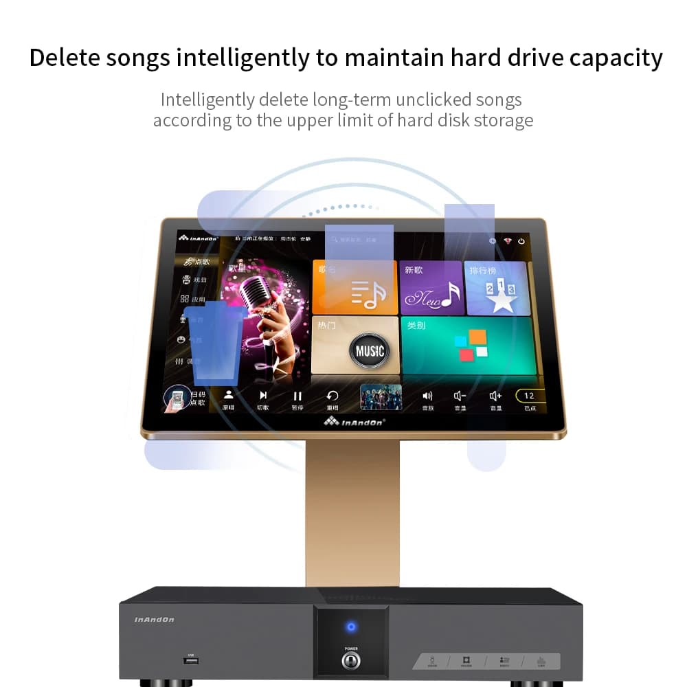 2024 Lettore Karaoke Professionale V5 MAX 21.5 '' 1TB InAndOn KaraokeJukebox Android Doppio Sistema Wifi Suono Sistema Karaoke Macchina