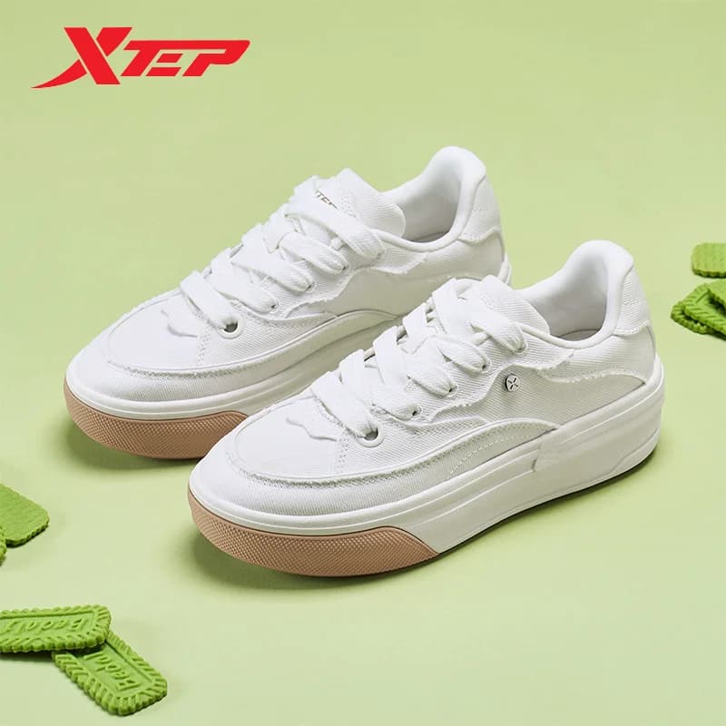 Xtep Scarpe da skateboard con piattaforma per donna Autumm Scarpe sportive comode da jogging Scarpe da ginnastica moda 876318310006