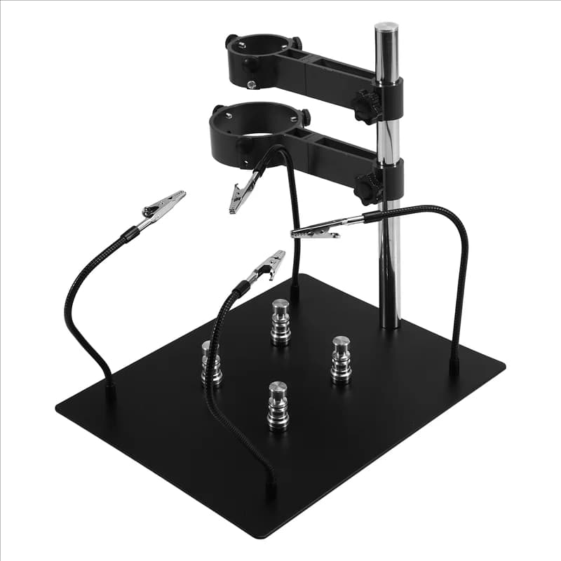 AB15-Hot Telaio per pistola ad aria compressa Supporto per saldatore Clip per PCB Stazione di saldatura Supporto per pistola termica Strumento di saldatura Nero