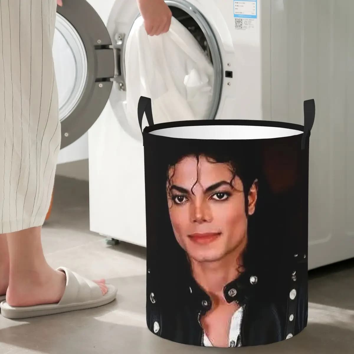Laundry Collector Michael Jackson Foldable Laundry Basket Home Organizer Children Washing Basket Home Organizer
