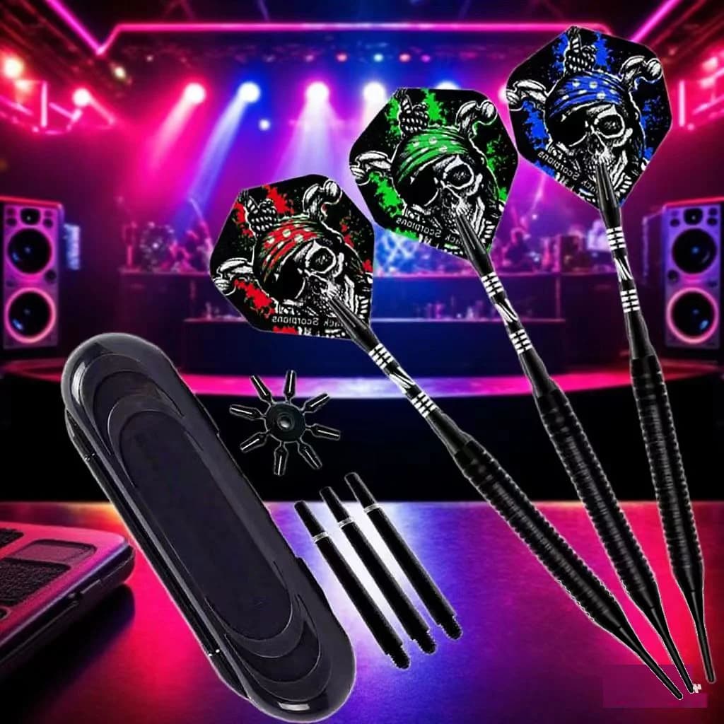 Freccette professionali con punta morbida da 20 g Set di freccette con punta in plastica per interni per giochi di freccette elettronici con scatola di immagazzinaggio Sport all'aria aperta