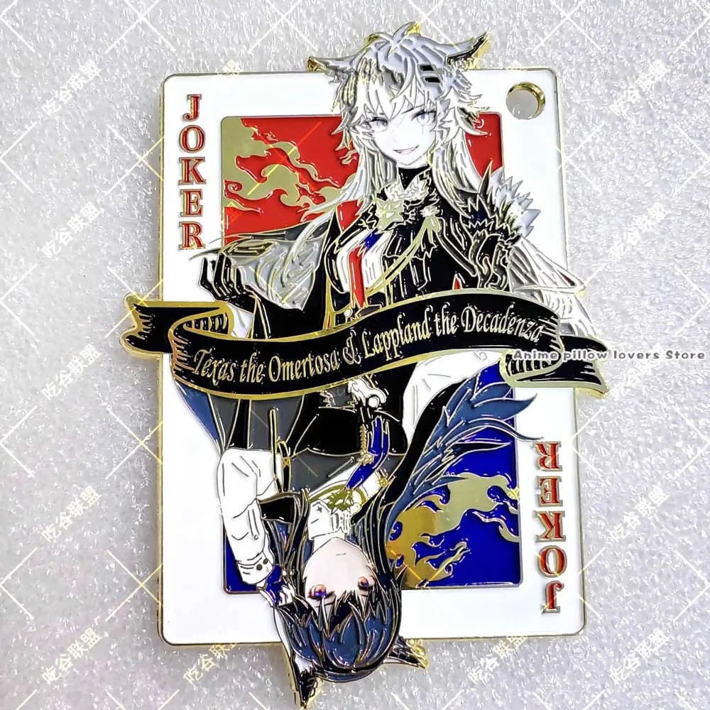 Collezione di spille, distintivi e ciondoli a tema cartone animato di Game Anime Arknights Lappland Texas The Omertosa per Cosplay