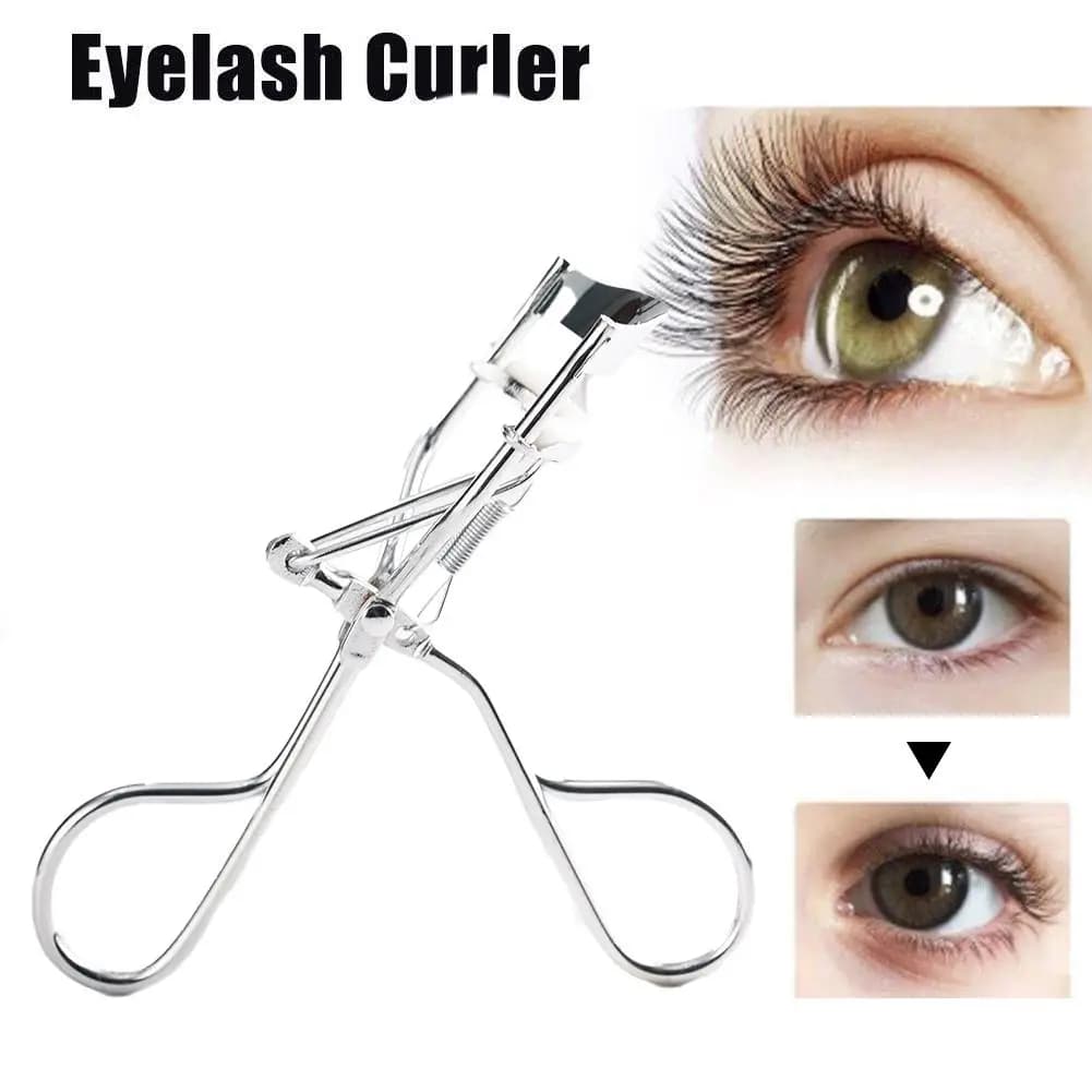 Professional Silver Piegaciglia for a Natural Furnishing, Do Not Damage Eyelashes, Foldable Beauty Tool
