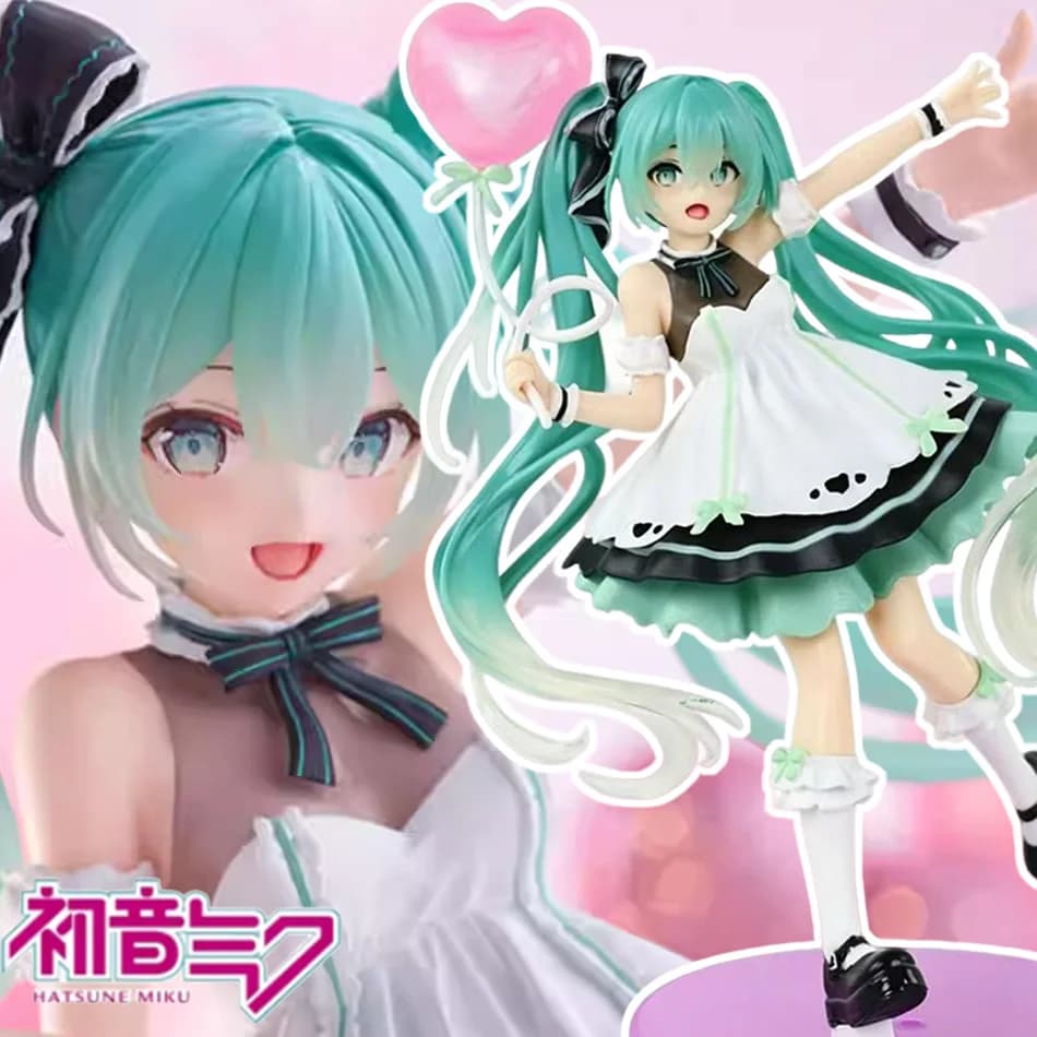 Hatsune Miku 21cm in Stock, Edizione Speciale Compleanno 2025 Statuetta AMP+ 21cm in PVC, Modellino Anime da Collezione, Regalo
