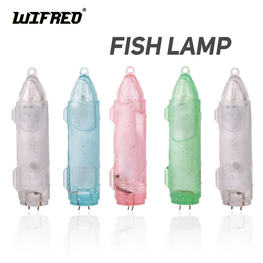 Wifreo 5pcs Mini lampada da pesca subacquea lampeggiante LED polpo richiamo luce pesce raccolta calamari luci attrezzatura da pesca in acqua salata