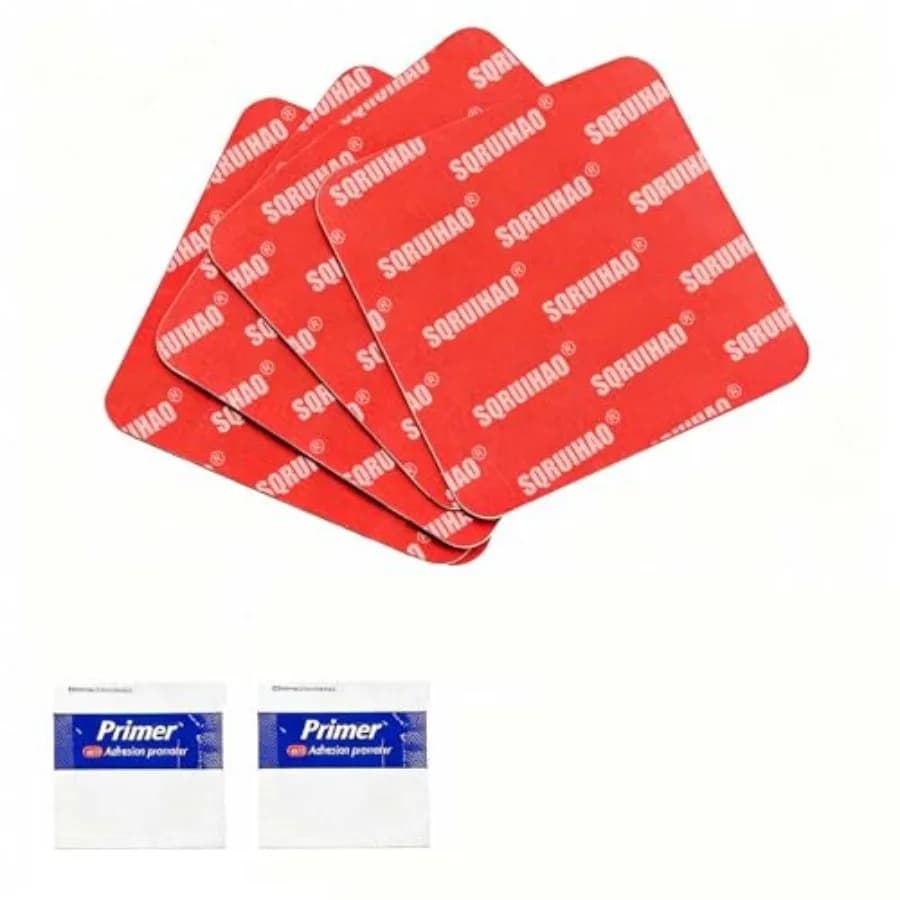 Nastro Biadesivo Quadrato per Auto, 4 Pezzi di Cuscinetti Adesivi Biadesivi per Montaggio Dashcam sul Parabrezza, 2.83" per Finestrini Auto