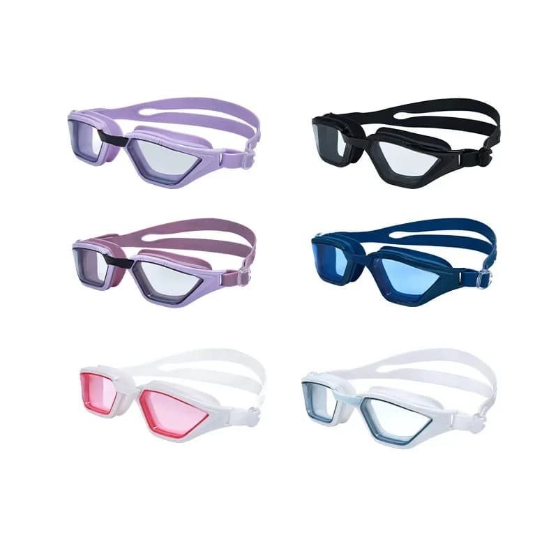 Adult Swimming Goggles With Nano Anti Fog Coating, Waterproof Adjustable Buckle Professional Racing High Definition Swim Eyewear