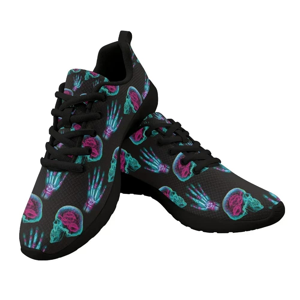 Scarpe da Corsa Uomo Skulls AF Ammortizzate Traspiranti Donna in Mesh Comode Scarpe Sportive Atletiche Morbide Antiscivolo con Lacci