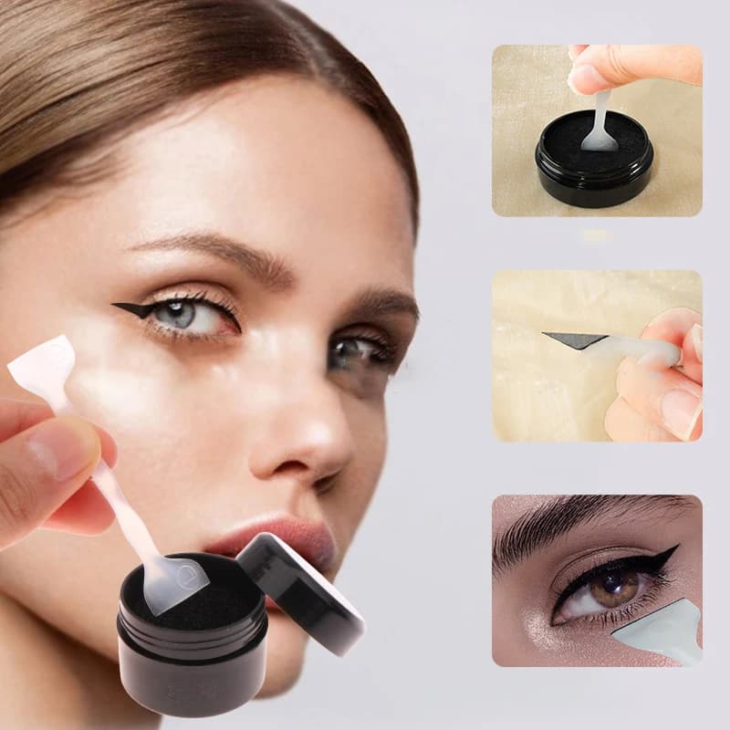 Double Toe Eyeliner Stamp Set, Eyeliner Makeup Accessories, Classic Eyeliner Stencil Easy to Apply, Make-up Tools