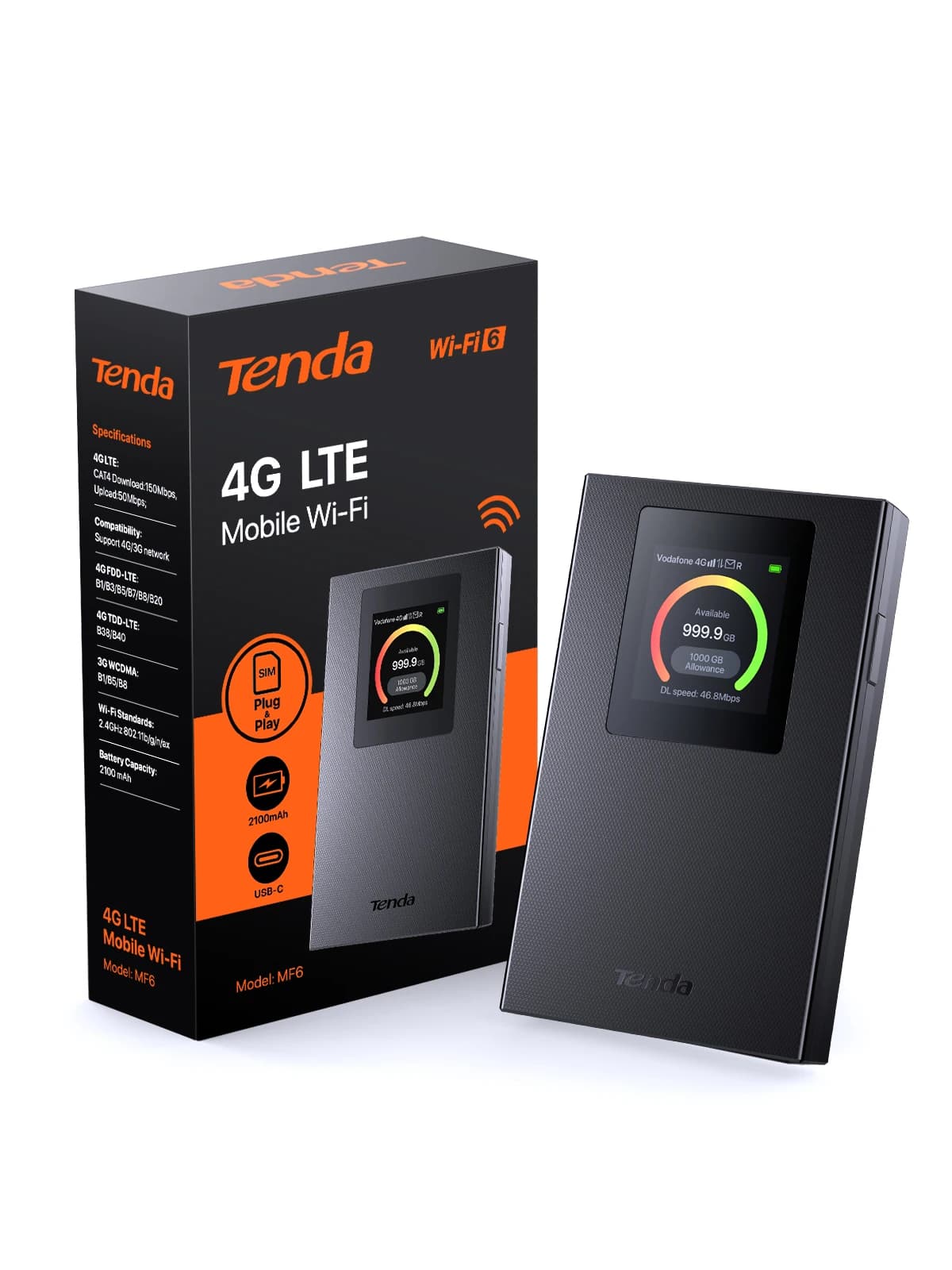 4G LTE ROUTER WIFI WIRELESS MODEM portatile MINI punto d’accesso esterno WIFI mobili tascabile WIFI 286MBPS SIM CAT4 ripetitore SLOT CARD 2100 MAH