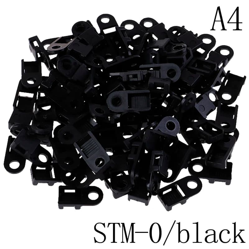 Supporto base per montaggio a vite con fascetta per cavi in plastica da 100 pezzi/set