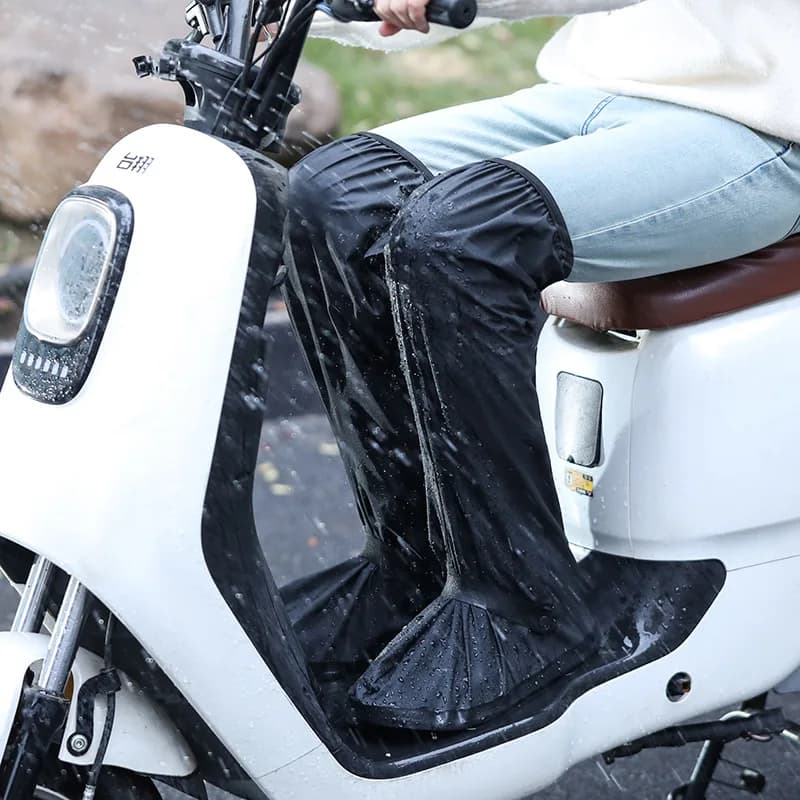 Cycling Rain Boot Shoes Pants Protectors Reusable Anti Slip Rainproof Overshoes 60 CM High Tube Over Knee Waterproof Shoes Cover