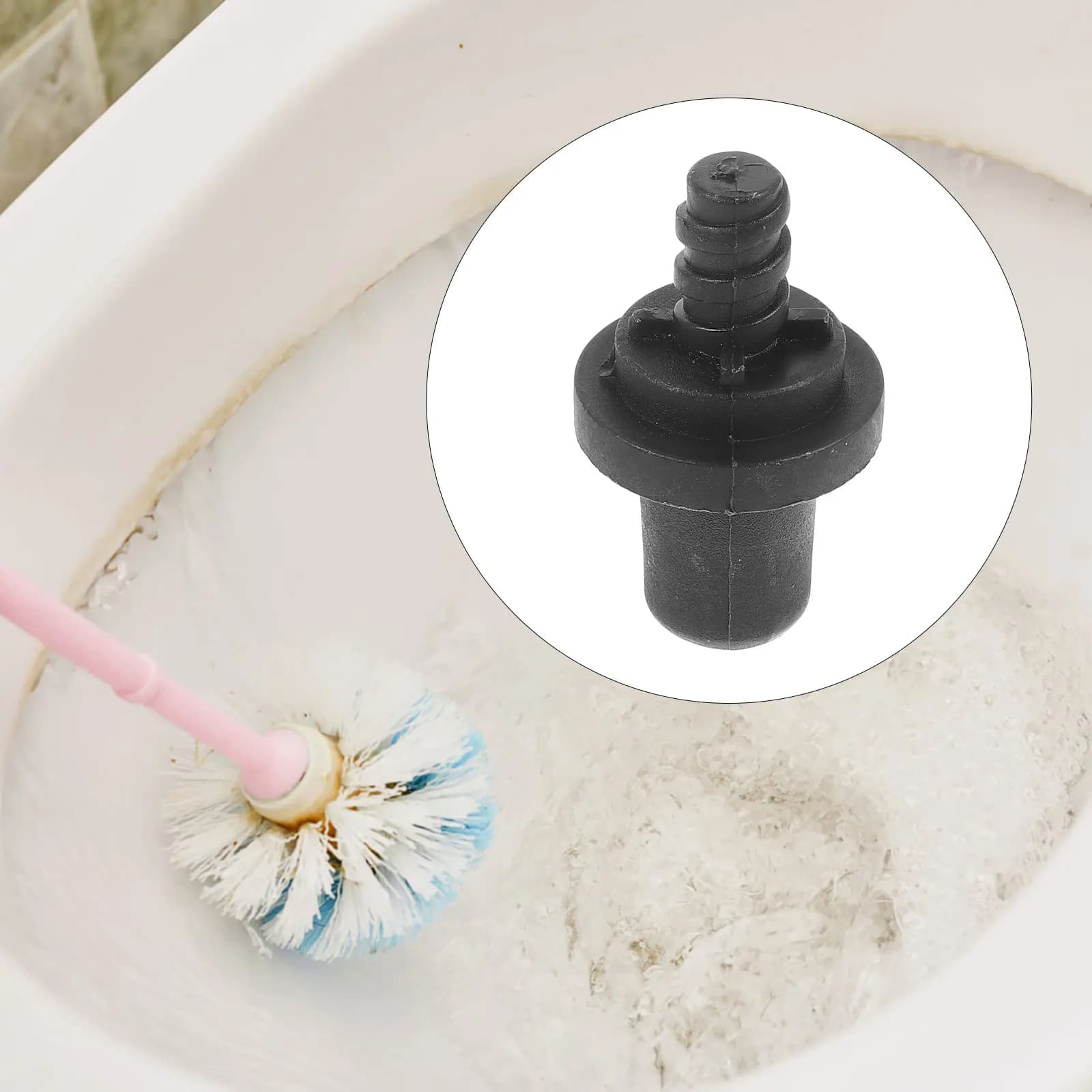 10 Pezzi Connettori per Manico Spazzola WC, Adattatori di Ricambio in Plastica con Punte Filettate, Connessione Stabile, Accessori per Spazzole WC