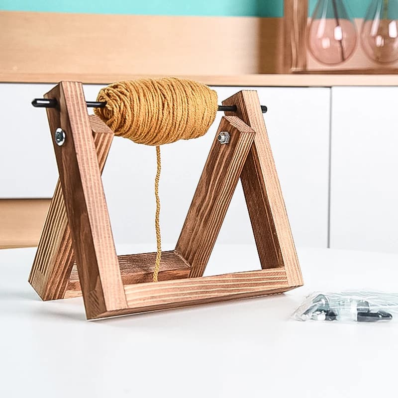 1Pc Wooden Yarn Roll Holder Wooden Yarn Organiser For Knitting And Crochet Thread Roll Holder Stand Yarn Dispenser Sewing Tools