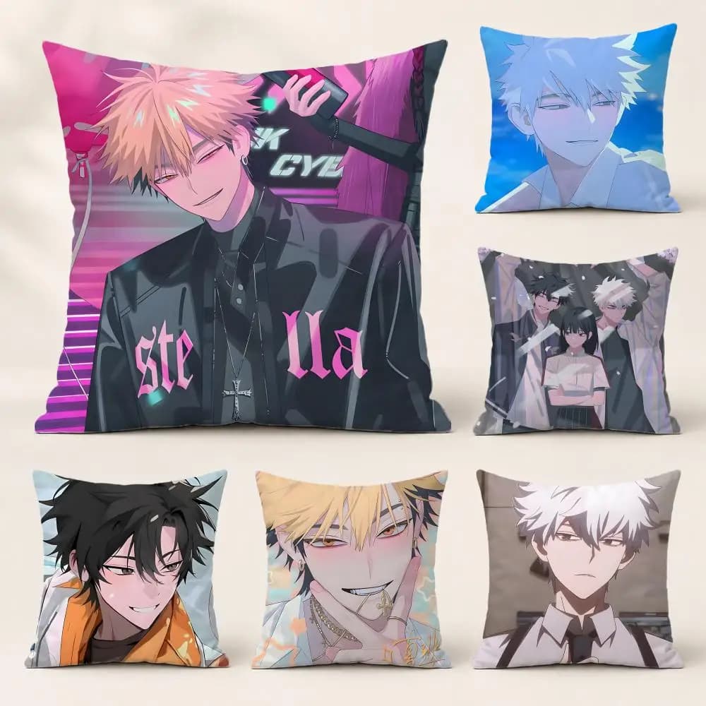Animation LLINK CLICKed Cushion Cover Washable Soft Thick Cushion Cover Decorative Pillowcase for Sofa Living Room Home