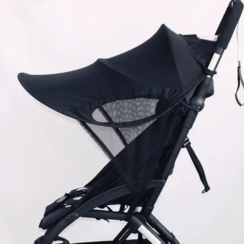 Parasole per passeggino Nero Tenda universale Visiera parasole Copertura per baldacchino Ombrello antivento per bambini Copertura per protezione solare Accessori per passeggino